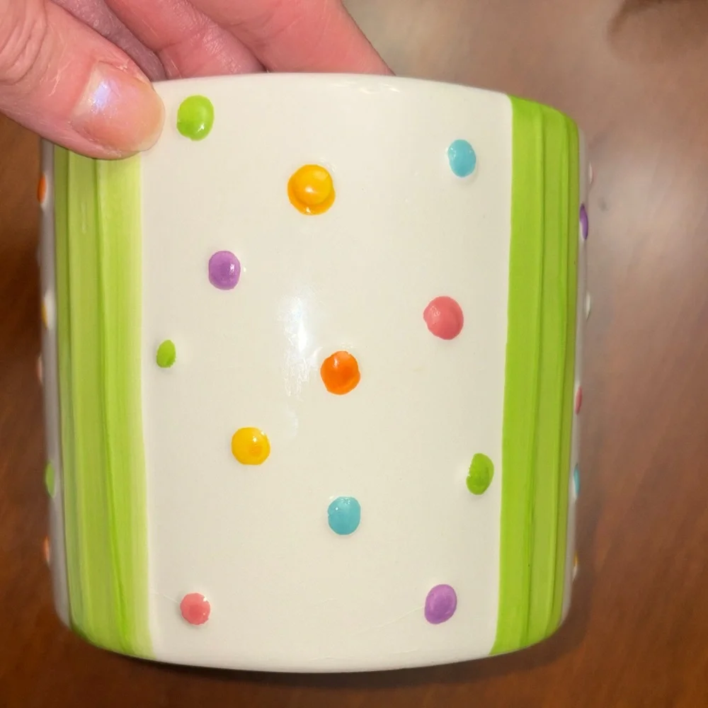 Polka Dot Gift Box Ceramic Container
